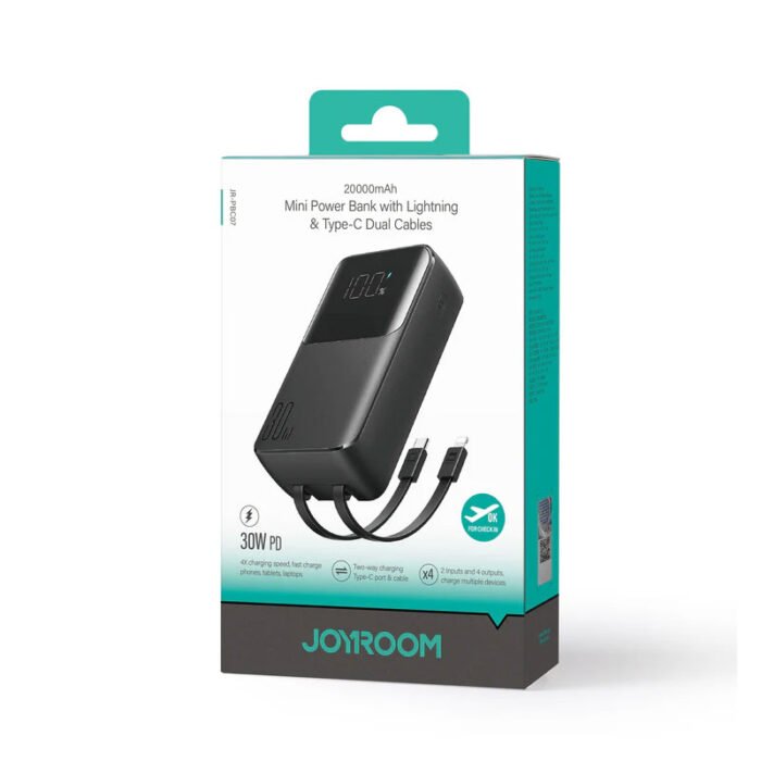 Joyroom-JR-PBC07-30W-Mini-20000mAh-Power-Bank-With-Dual-Cables